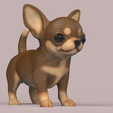 niedlich Hündchen Chihuahua Hund stl vrml Mops pommersche Chowchow Haustier Figur Kunst Tier Natur Miniaturen Figuren sla Harz 3d print model - Mito3D