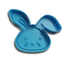 cute rabbit cookie cutter cutting easter 3d print model - Mito3D