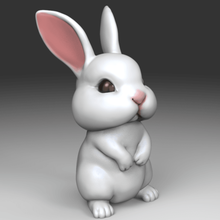 cute rabbit art kid bunny easter xmas pet adorable dog cat 3d print model - Mito3D