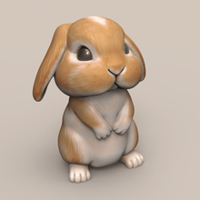 carina coniglio droopy orecchie stl arte ragazzo coniglietto Pasqua natale animale domestico adorabile cane gatto 3d print model - Mito3D