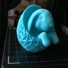 coelho bonito geométricas ovo a casa decoração de design páscoa coelhinho da easteregg 3d print model - Mito3D