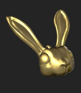 cute rabbit stl file print3d jewelry bunny miniature 3d print model - Mito3D