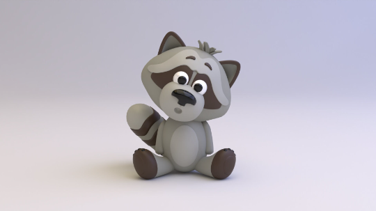 cute raccoon stl file 3d printers model tumbler keychain msla printing 3d print model - Mito3D
