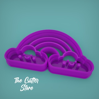 cute rainbow cookie cutter cutting cookies party birthday cooky 3d print model - Mito3D