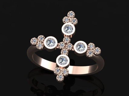 lindo anillo 2 joyería joya plata oro gratis realce Jesús 3d print model - Mito3D