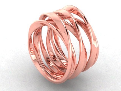 lindo anillo joyería joya plata oro 3d print model - Mito3D