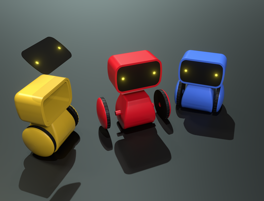 cute robot game digital kids wheel led piggy bank storage 3d print model - Mito3D