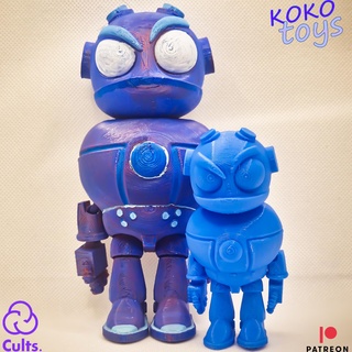 cute robot print-in-place articulated flexi ender3 print place koko creature cool new animals free 3d print model - Mito3D
