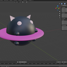 mignonne Saturne planète chat mixeur stl kawaii amoureux chats animaux 3d print model - Mito3D