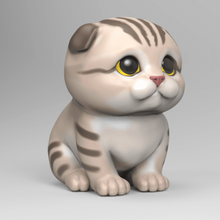 mignonne Écossais plier chaton stl 3d impression modèle art chat chiot chien animal adorable meaw 3d print model - Mito3D