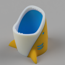cute shark pencil holder 3d print model - Mito3D