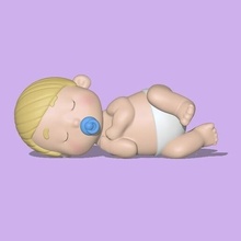 cute sleeping baby decorate play a cute sleeping baby to decorate and play sleeping baby baby cute baby cute sculpture miniatures 3d model cartoon figure toy other modeling decorate decorating play gifts 3d print model - Mito3D