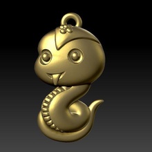 cute snake pendant jewelry 3d print model - Mito3D