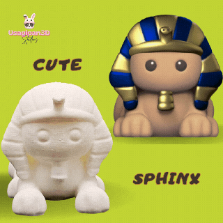 cute sphinx 3d print model - Mito3D