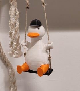 cute swinging duck 3d print model - Mito3D