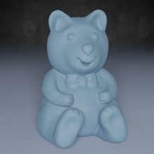 cute teddy bear art animal toy 3d print model - Mito3D