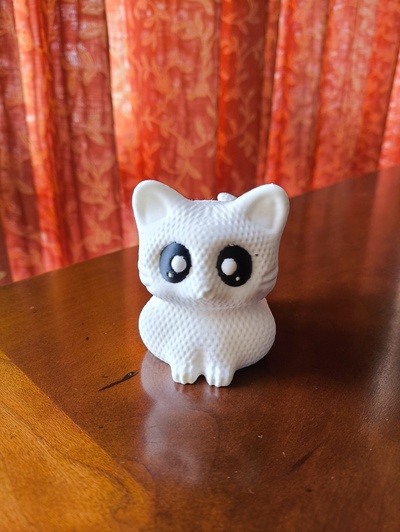 cute textured cat feline knitted kawaii multicolor bambulabs ams braga3dprint 3d print model - Mito3D