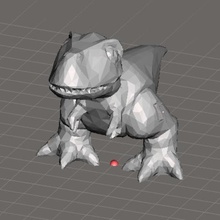 cute trex low poly game animal dinosaur t-rex 3d print model - Mito3D