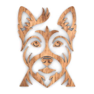 niedlich yorkshire terrier hund porträt no 1 kunst tier poly geometrisch haustier dreieck polygon vektor abstrakt polygonal hündchen grafik lernprogramm 3d print model - Mito3D