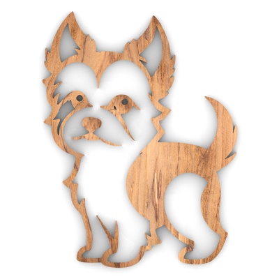 mignonne yorkshire terrier chien portrait no 3 art animal poly géométrique compagnie triangle polygone vecteur abstrait polygonal chiot graphique didacticiel 3d print model - Mito3D
