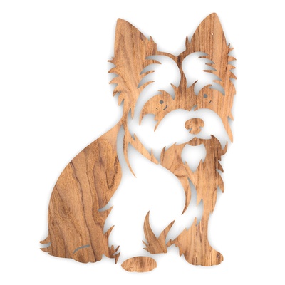 niedlich yorkshire terrier hund porträt no 4 kunst tier poly geometrisch haustier dreieck polygon vektor abstrakt polygonal hündchen grafik lernprogramm 3d print model - Mito3D