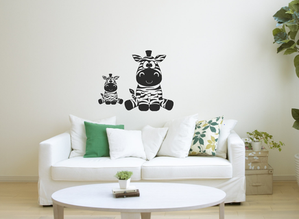 Şirin zebra duvar Sanat dekor hayvanlar hayvan yaşayan dekorasyon ev hat süs 2d 2dart Sanatı wall2d 3d print model - Mito3D
