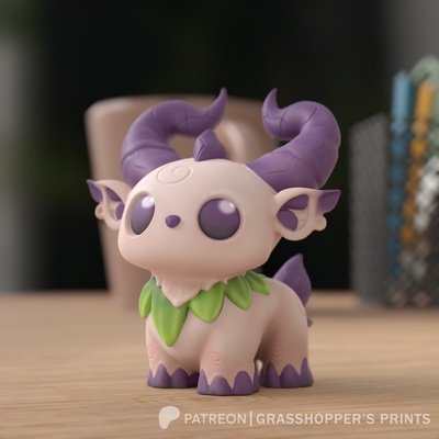 mignonne barbiche chèvre art jouet jouets 3d print model - Mito3D