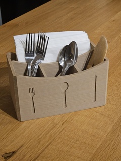 cutlery napkin holder 3d print model - Mito3D