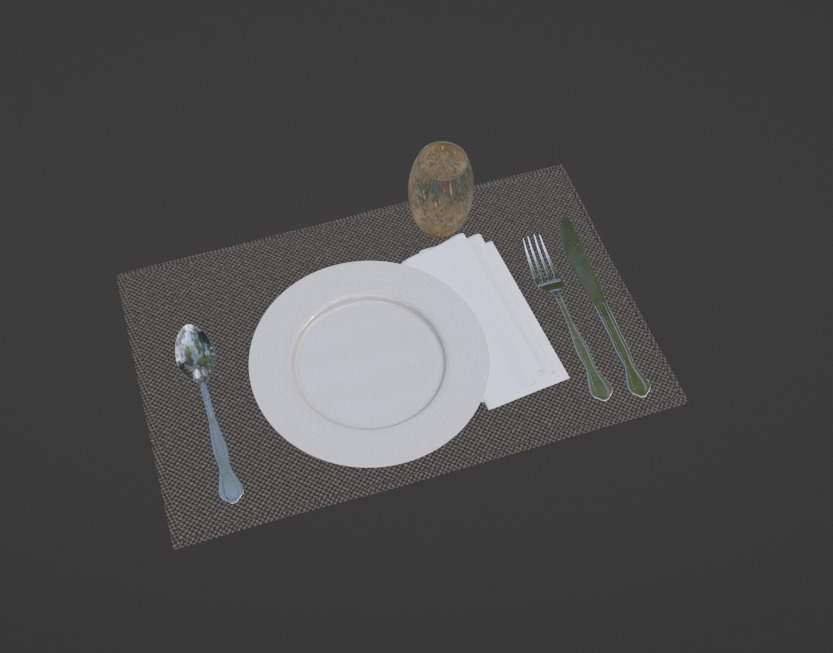 cutlery plate spoon fork knife 3D print model - Mito3D