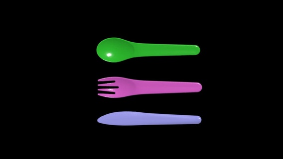 cutlery set fork knife spoon stl 3d print model - Mito3D