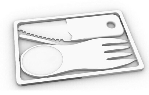 Besteck Zahnstocher Karte verschiedene Messer Gabel Zahnlecken Angebot Anerkennung cb 3d print model - Mito3D