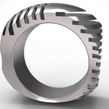 cuts knight jewelry signet ring modern elegant fashion style 3d print model - Mito3D