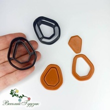 cutt qq earrings jewelry cutter jewellery polymer clay 3d print model - Mito3D