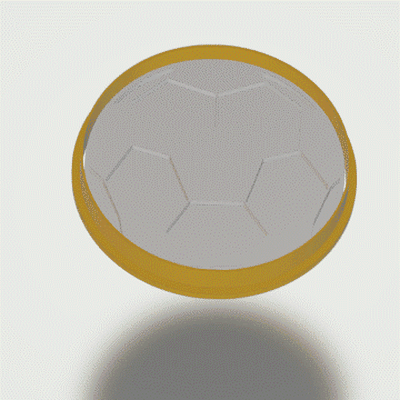 cutter + stamp soccer art cutters ceramics stamps cookies 3d print model - Mito3D