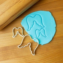 cortador anjo asas biscoito biscoitos cozimento padaria doce Natal 3d print model - Mito3D
