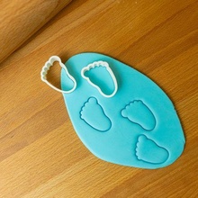 kesici bebek ayak izi kurabiye pişirme fırın tatlı 3d print model - Mito3D