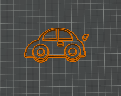 kesici araba pul kurabiye 3d print model - Mito3D