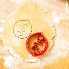 cortador gato yin yang Galleta galletas horneando panadería dulce yinyang 3d print model - Mito3D