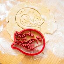 cutter - folk cat cookie cookies baking bakery sweet 3d print model - Mito3D
