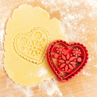 cutter - folk heart cookie cookies baking bakery sweet 3d print model - Mito3D