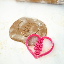 cutter - folk heart cookie cutter cutter cookies baking bakery sweet folk heart 3d print model - Mito3D