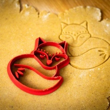 cutter - fox cookie cutter cutter cookies baking bakery sweet fox 3d print model - Mito3D