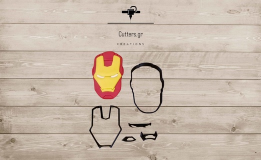 cutter - ironman Tools cookie iron man marvel heroes 3d print model - Mito3D