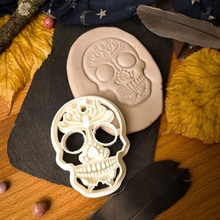 cutter - skull  cookie cutter cutter cookies baking bakery sweet halloween sugar skull 3d print model - Mito3D