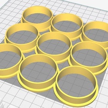 kesici 9 küçük 4cm hamurlar 3d print model - Mito3D