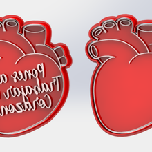 coupeur anatomique cœur marqueur biscuit fondant Massepain Saint Valentin journée position l'amour février 14th 3d print model - Mito3D