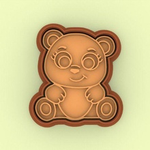cutter bear - cookie carimbo stamp 3d print model - Mito3D