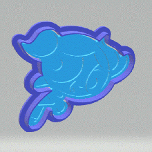 cortador bolha super meninas biscoito animado caricaturas 3d print model - Mito3D