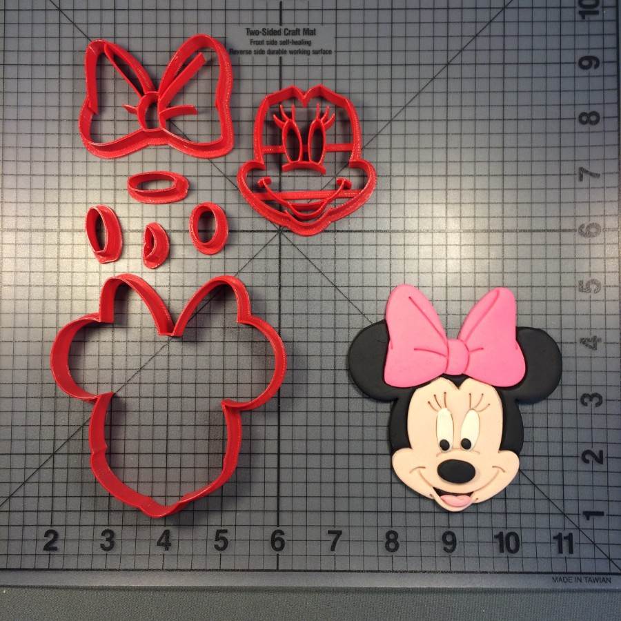 cutter cokie minnie mouse face cutting cookie mickey 3D print model - Mito3D