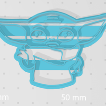 cutter cookie baby yoda mandalorian art starwars 3d print model - Mito3D